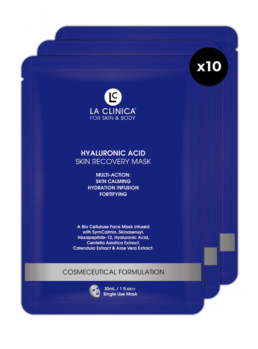Hyaluronic Acid Skin Recovery Facial Sheet Mask 10 PACK